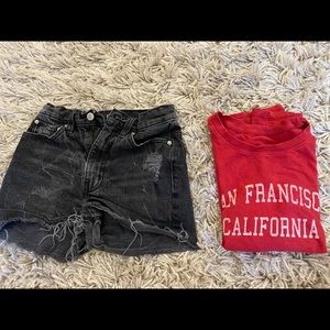 small tshirt and shorts bundle